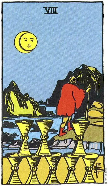 Eight of Cups - Rider-Waite-Smith tarot card