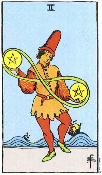 Two of Pentacles - Rider-Waite-Smith tarot card