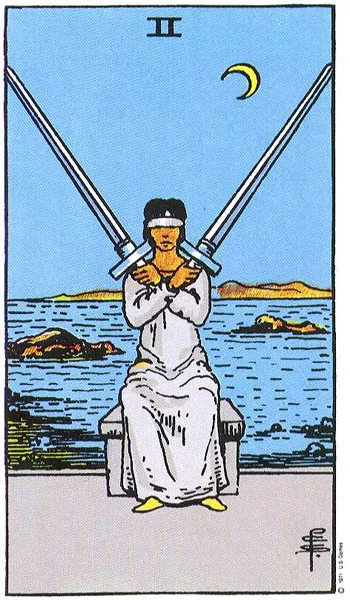 Two of Swords - Rider-Waite-Smith tarot card